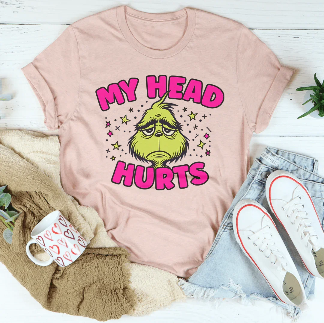 My Head Hurts Tee Heather Peach / S Printify T-Shirt T-Shirt