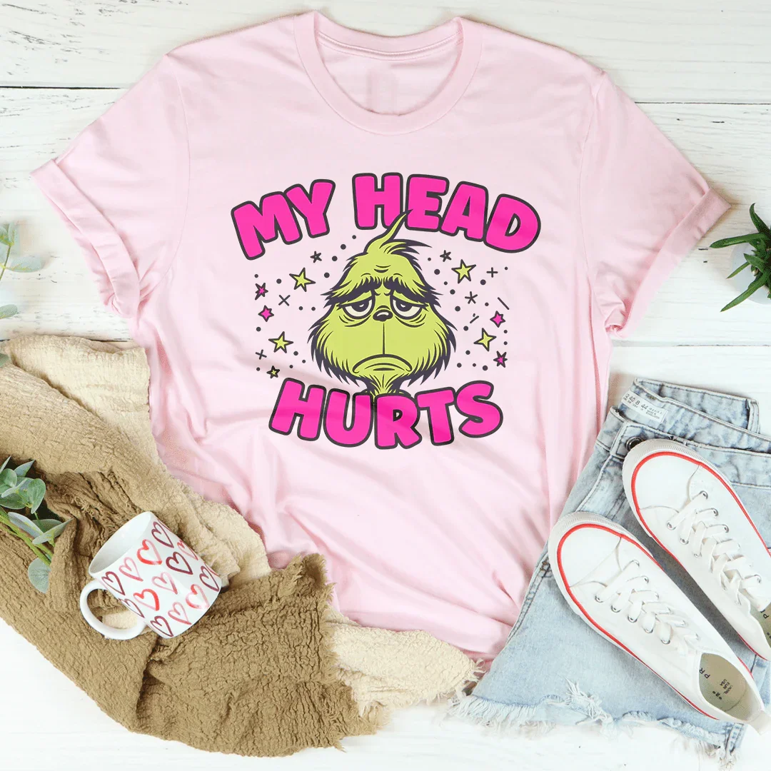 My Head Hurts Tee Pink / S Printify T-Shirt T-Shirt