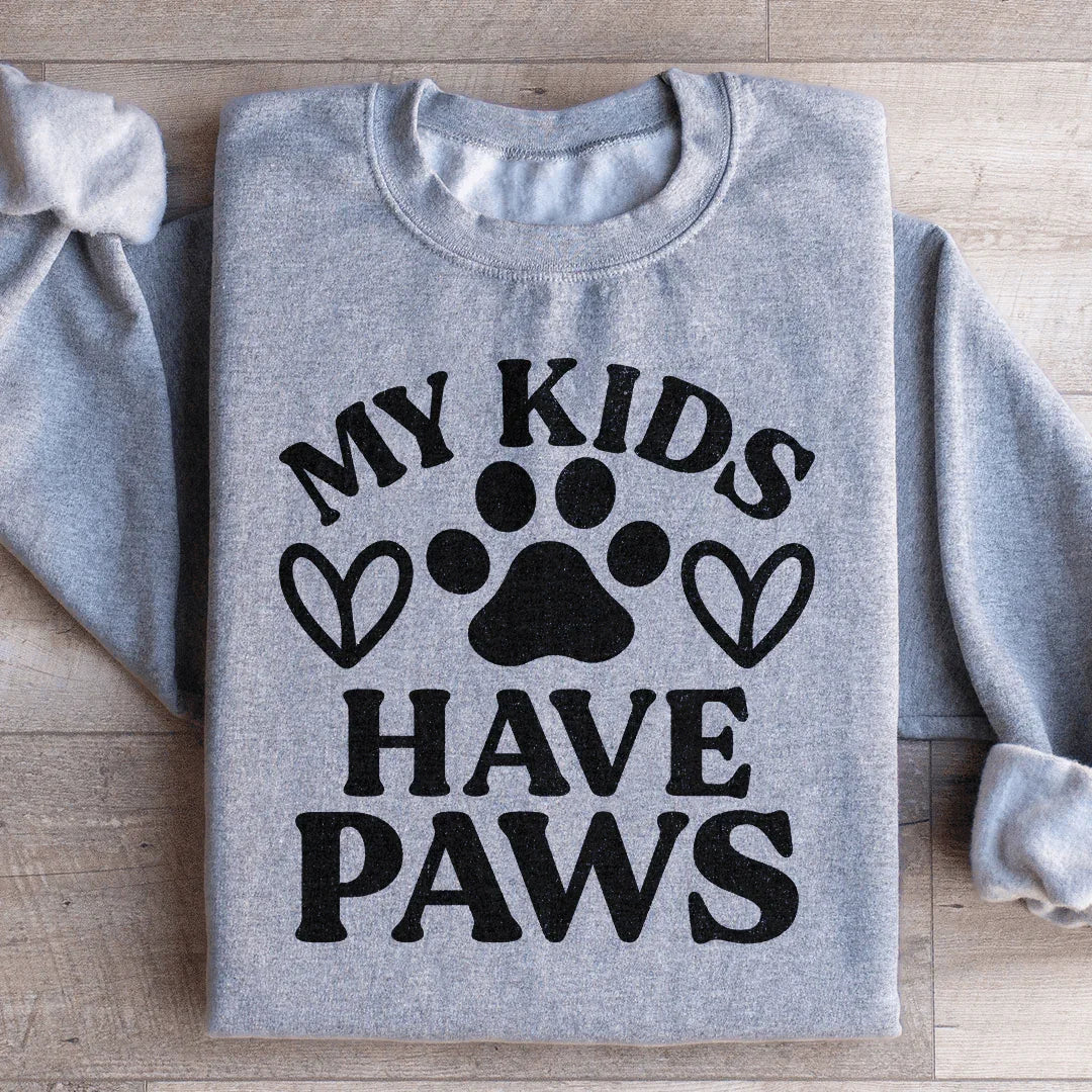 My Kids Have Paws Sweatshirt Sport Grey / S Peachy Sunday T-Shirt