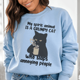 My Spirit Animal Is A Grumpy Cat Sweatshirt Light Blue / S Peachy Sunday T-Shirt