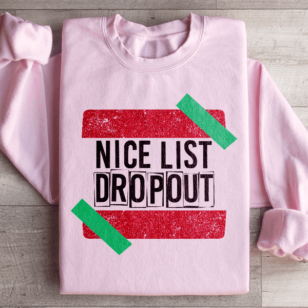 Nice List Dropout Sweatshirt Light Pink / S Peachy Sunday T-Shirt