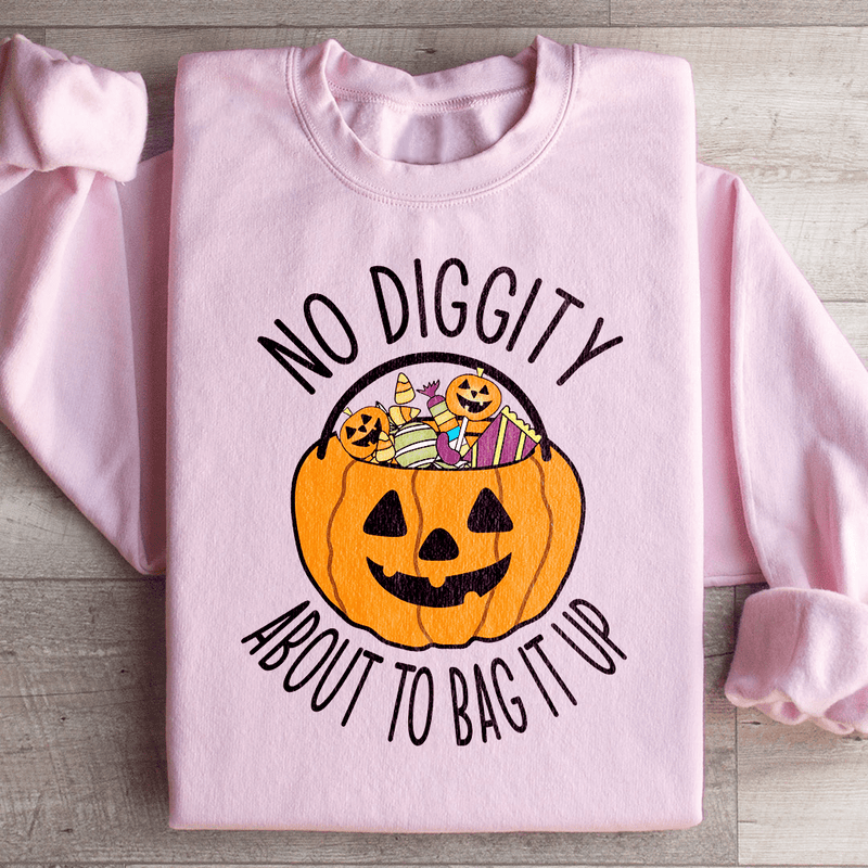 No Diggity About To Bag It Up Sweatshirt Light Pink / S Peachy Sunday T-Shirt