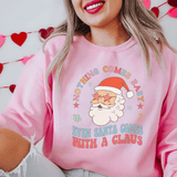 Nothing Comes Easy Santa Sweatshirt Light Pink / S Peachy Sunday T-Shirt