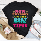 Now E'rybody On The Boat Gettin' Tipsy Tee Black Heather / S Peachy Sunday T-Shirt