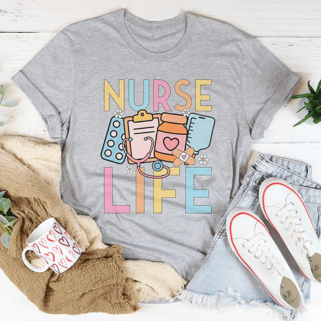 Nurse Life Tee Athletic Heather / S Peachy Sunday T-Shirt
