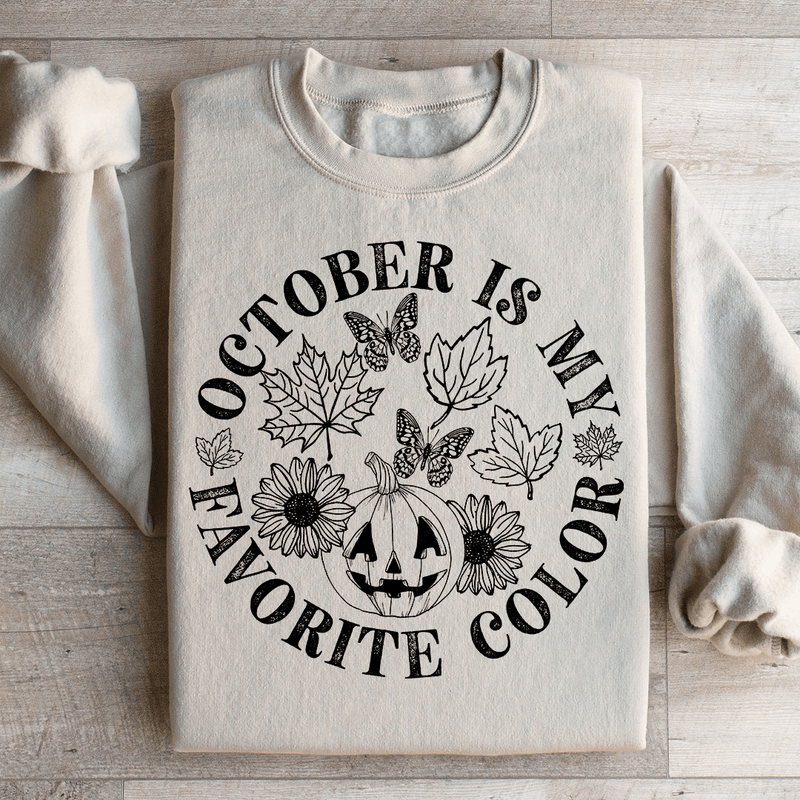 October Is My Favorite Color Sweatshirt Sand / S Peachy Sunday T-Shirt