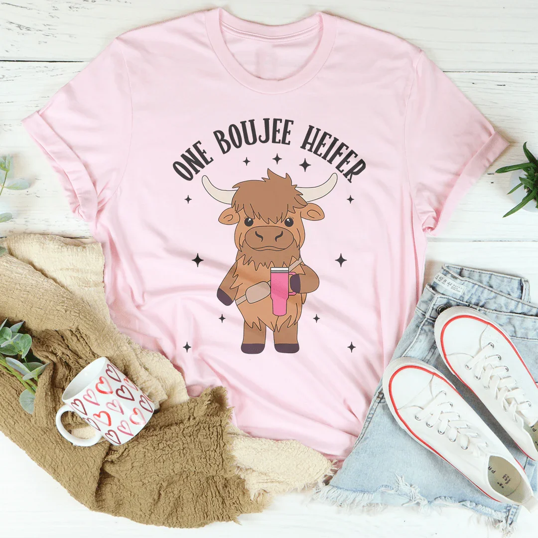 One Boujee Heifer Tee Peachy Sunday T-Shirt