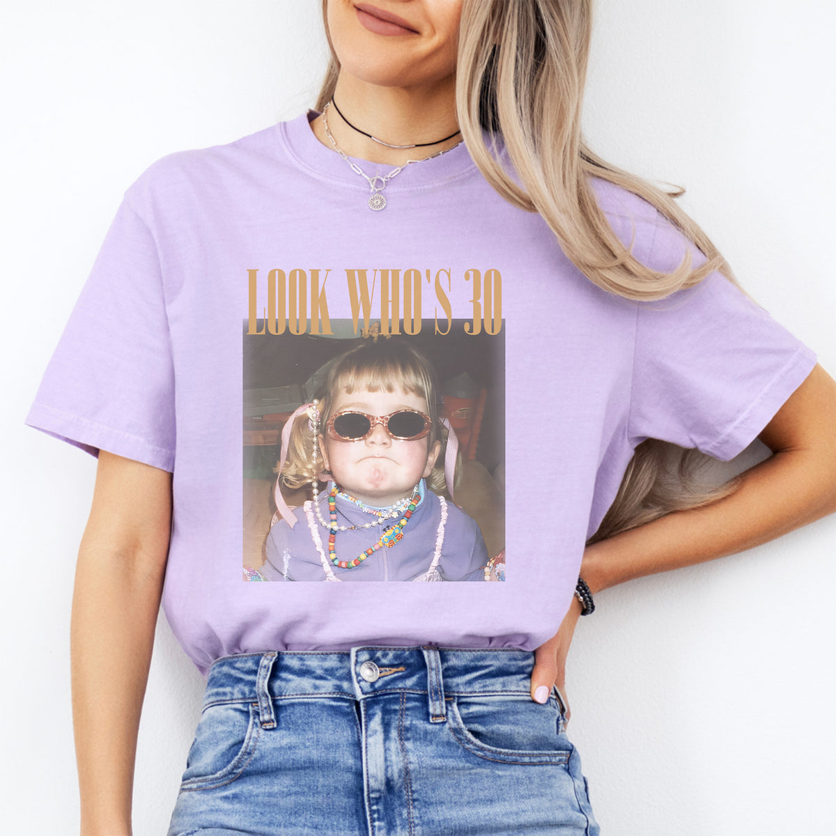Custom Photo Vintage Birthday Tee