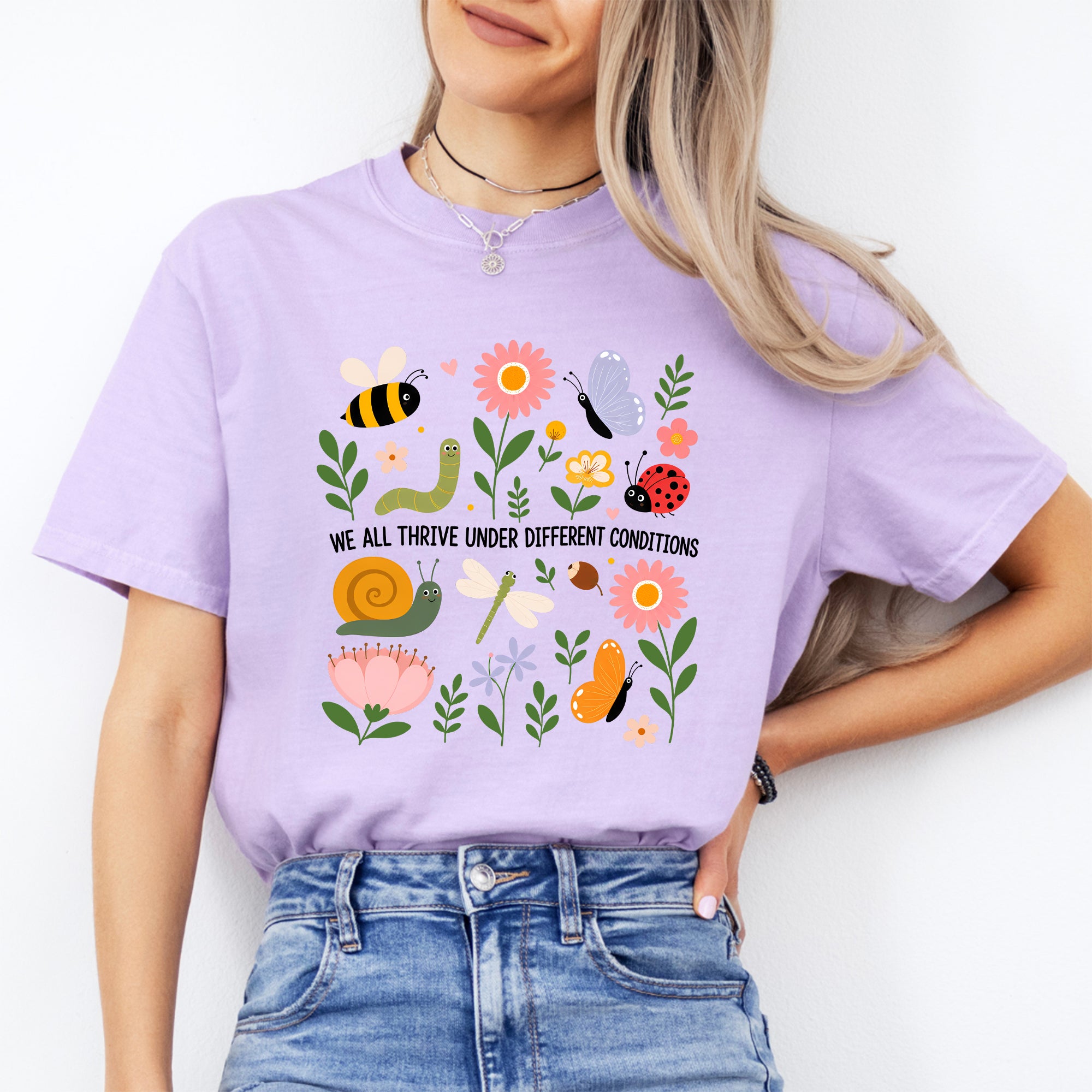 Camiseta «Todos prosperamos en condiciones diferentes»