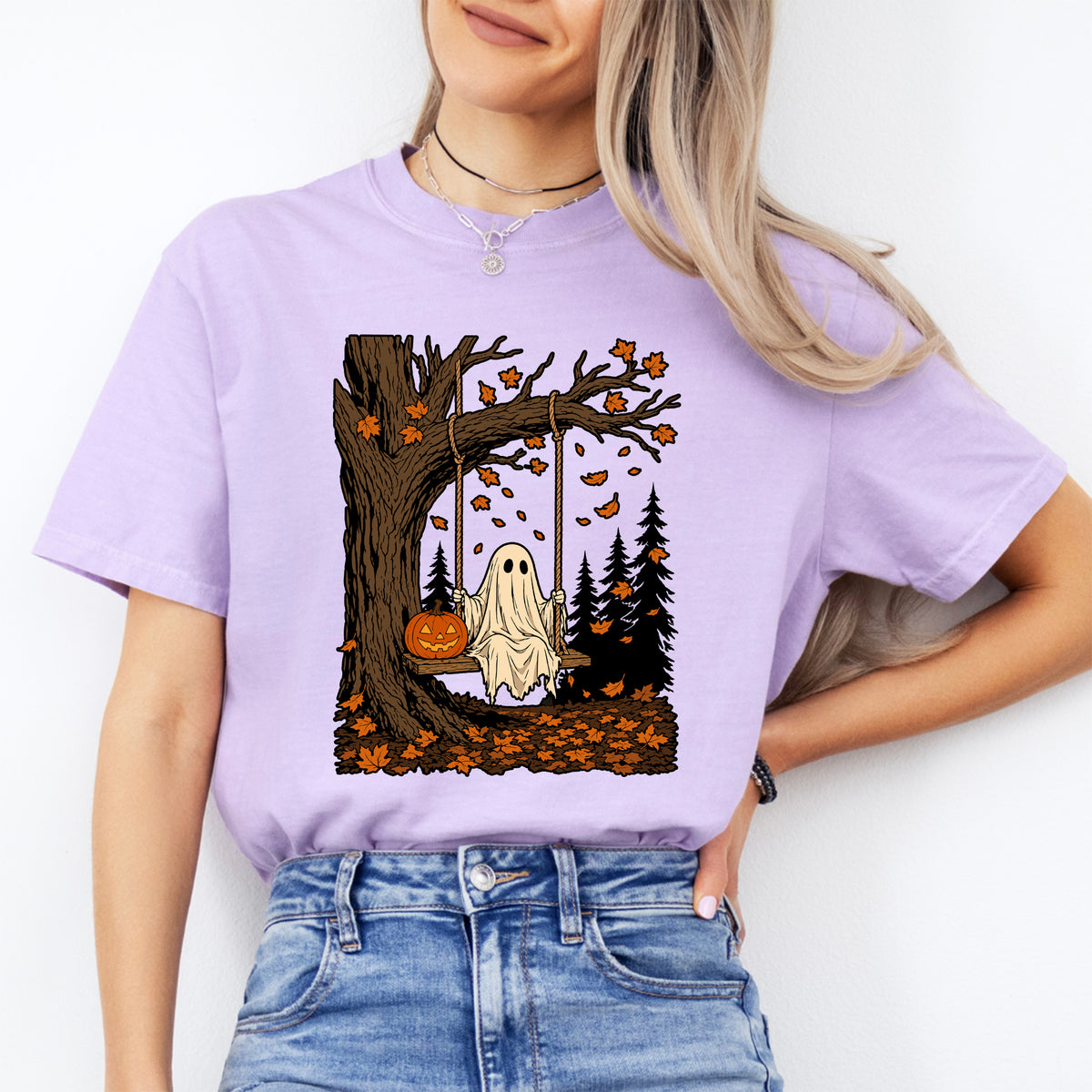 Camiseta vintage de Halloween con fantasma de los 90s