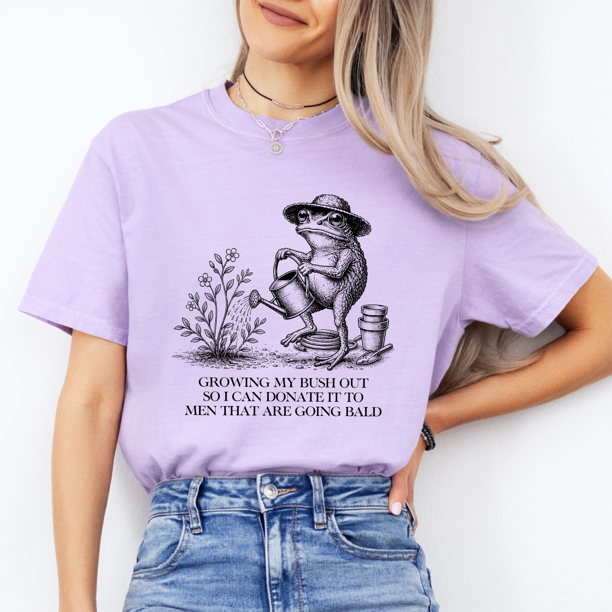 T-shirt amusant pour femme « Je laisse pousser mes poils pubiens »