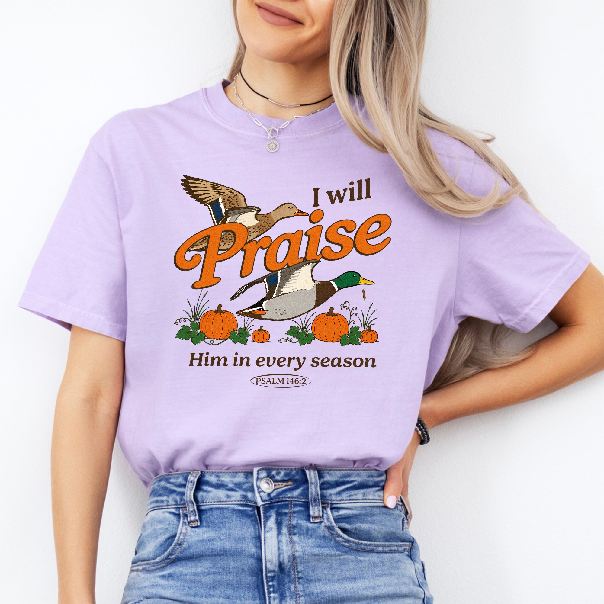 T-Shirt „Ich werde ihn jede Jahreszeit preisen“