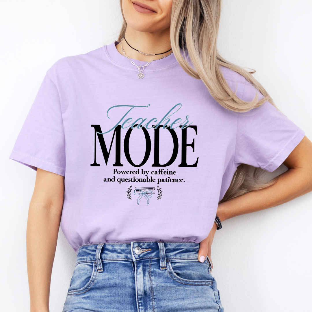 Teacher Mode Powered by Caffeine Tee