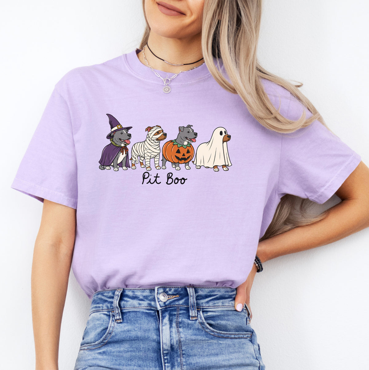 Pit Boo Halloween Pitbull Costume Tee