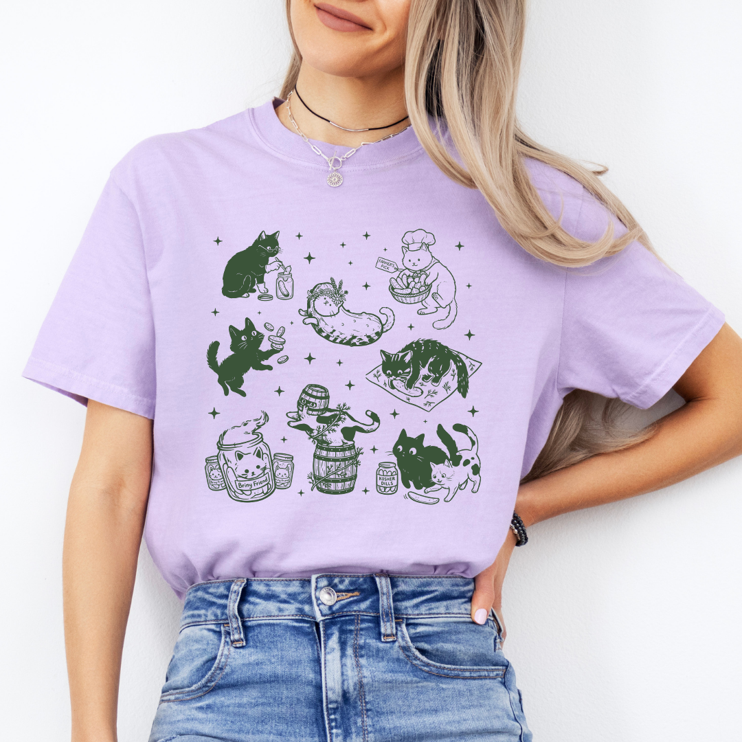 Cute Cat Pickle Lover Tee