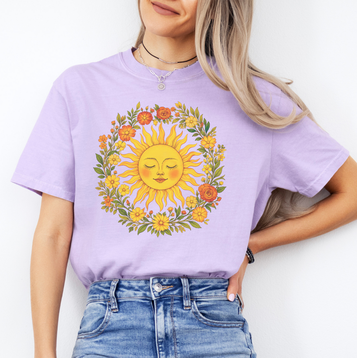 Boho-Spiritual-Sonnen-T-Shirt