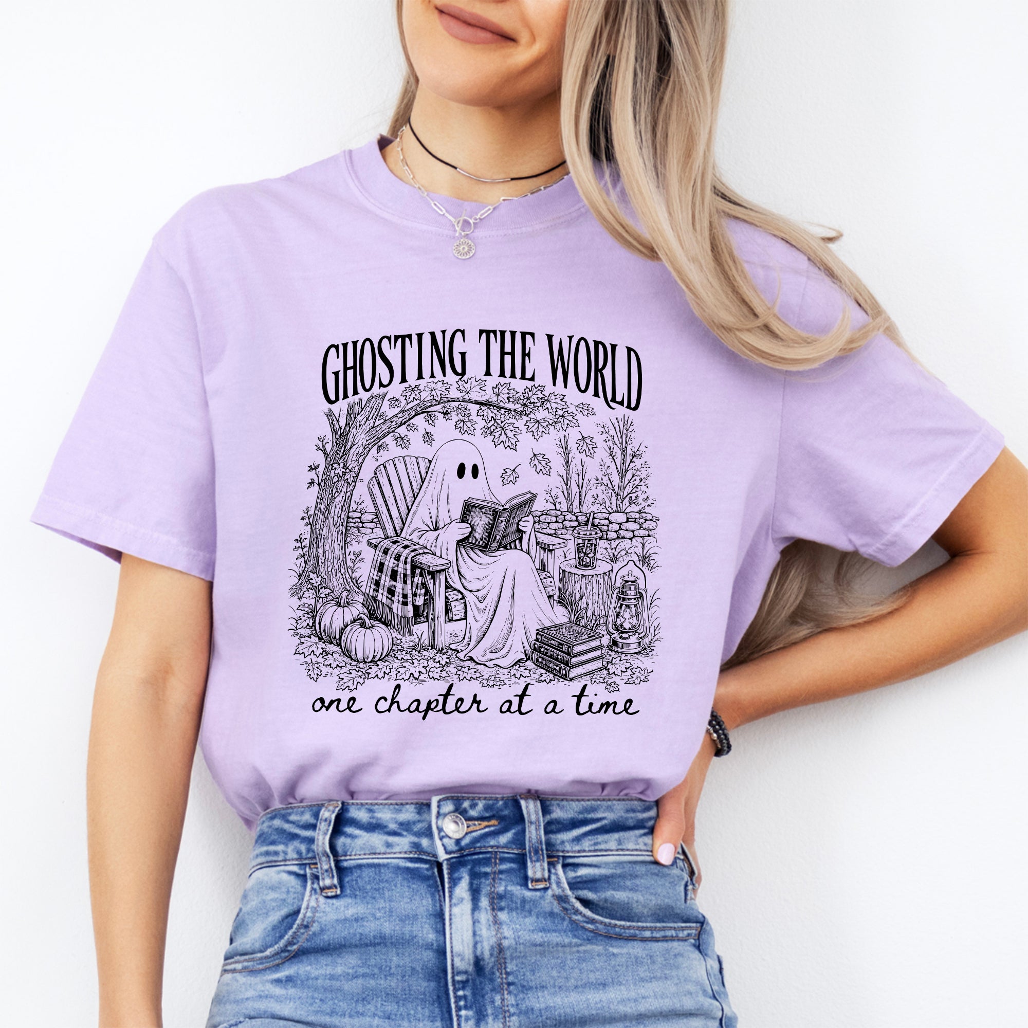T-shirt de lecture fantôme tendance