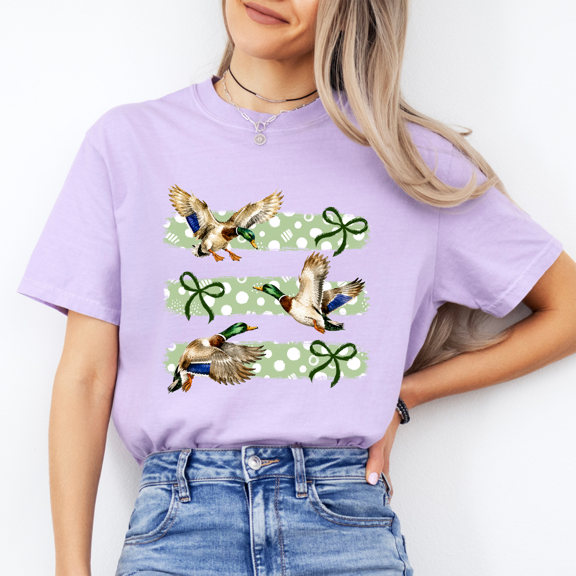 T-shirt de chasse au canard colvert, style rétro vintage
