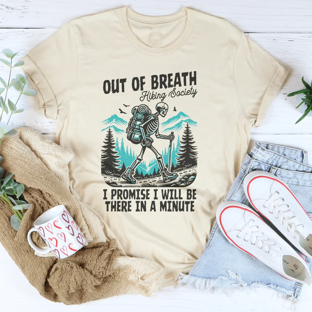 Out Of Breath Hiking Society Tee Soft Cream / S Peachy Sunday T-Shirt