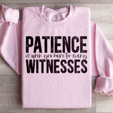 Patience Is When You Have Too Many Witnesses Sweatshirt Light Pink / S Peachy Sunday T-Shirt