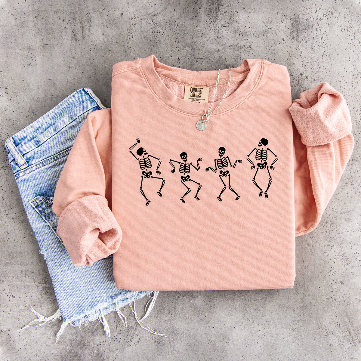 Sudadera de Halloween de esqueletos bailando para la temporada espeluznante