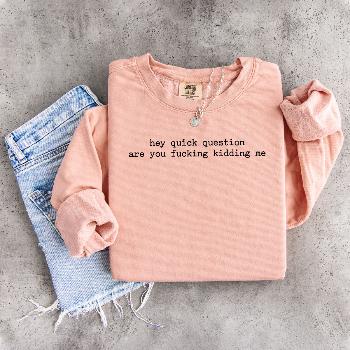 Hey, kurze Frage: Willst du mich auf den Arm nehmen? Sweatshirt
