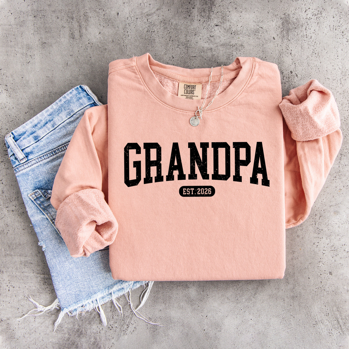 Personalisierbares College-Sweatshirt für Opa mit Gründungsjahr