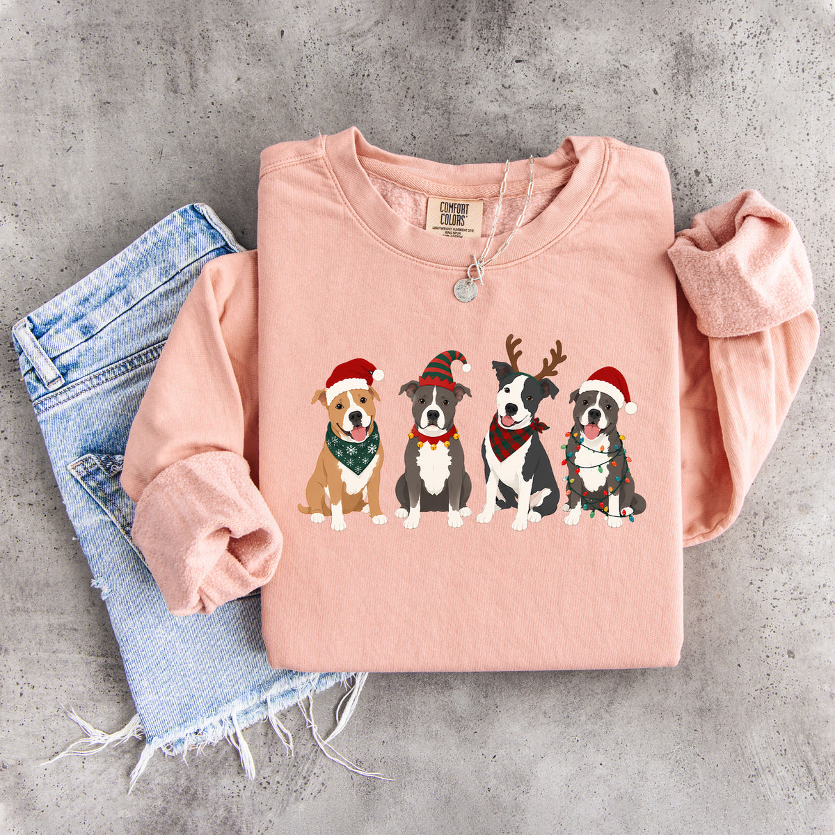 Pitbulls Christmas Sweatshirt