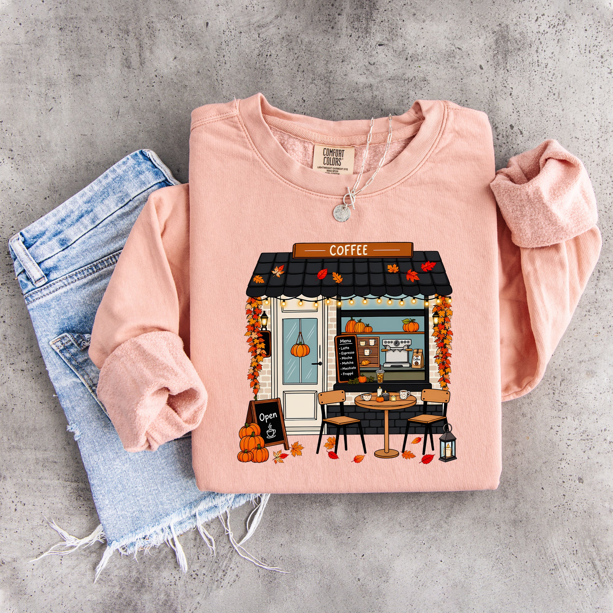 Vintage Fall Coffee Shop Sweatshirt