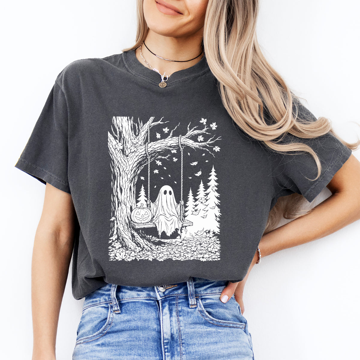 Camiseta vintage de Halloween con fantasma de los 90s