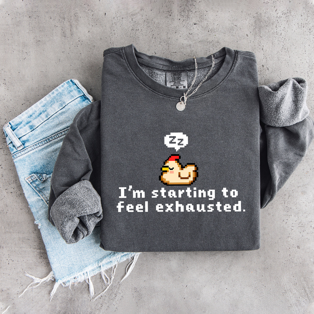 Sweatshirt „Ich fühle mich langsam erschöpft“