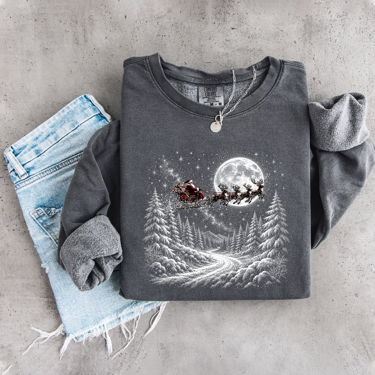 Sweat-shirt « Le traîneau volant du père Noël »
