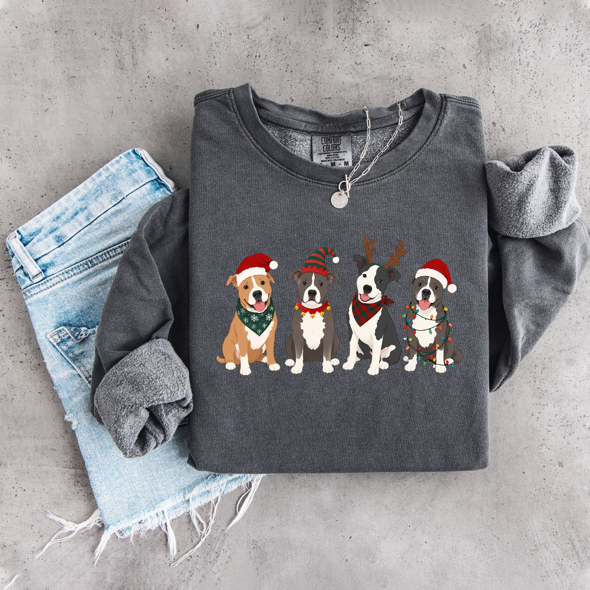 Pitbulls Christmas Sweatshirt