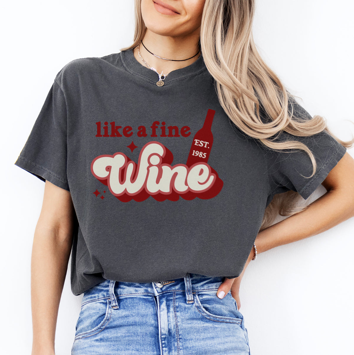 Camiseta personalizada para fiesta de cumpleaños con vino