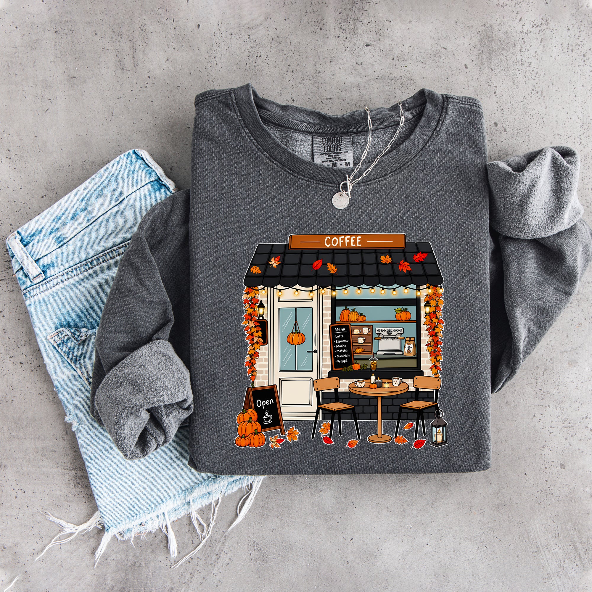 Vintage Fall Coffee Shop Sweatshirt