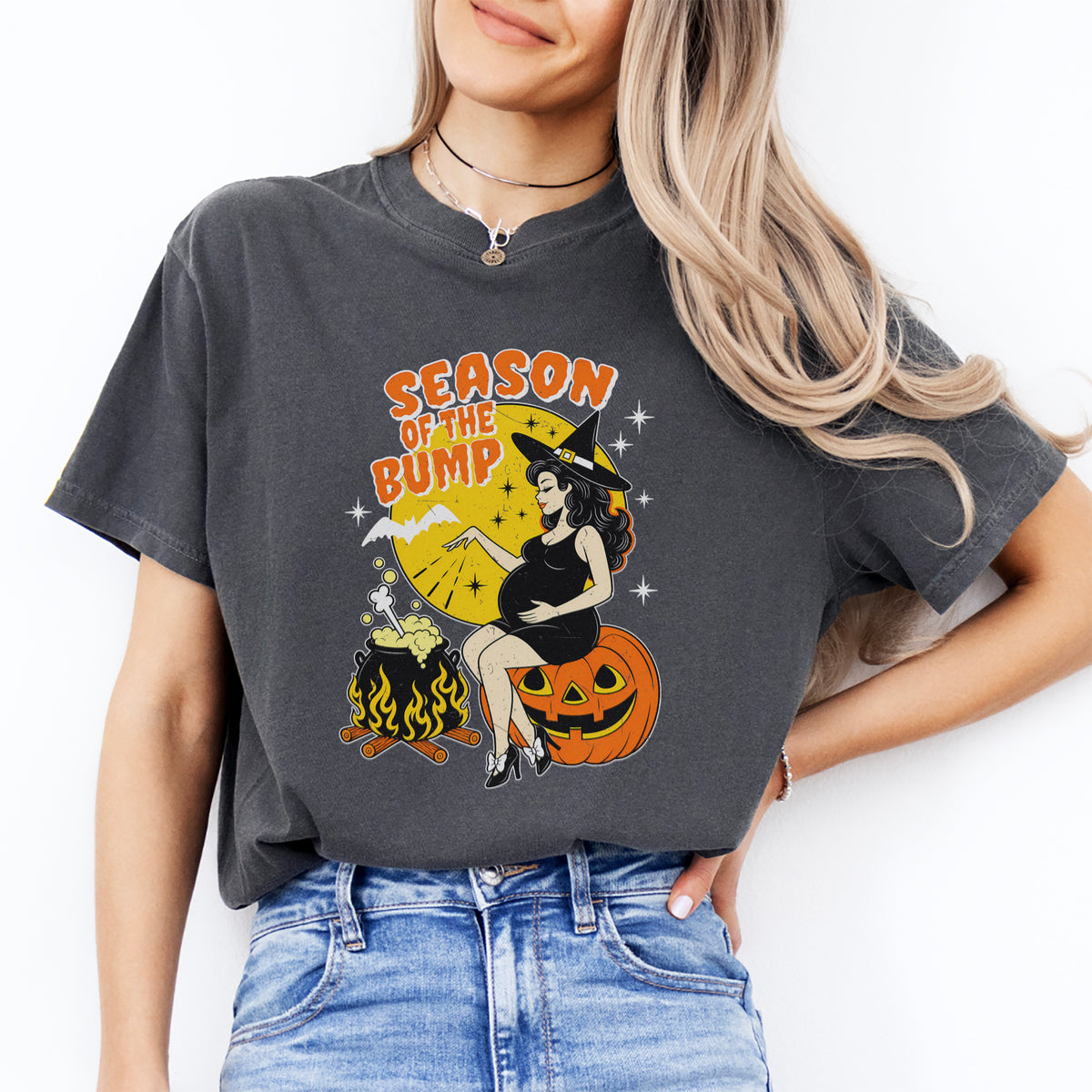 Season Of The Bump Halloween Baby Announcement Tee