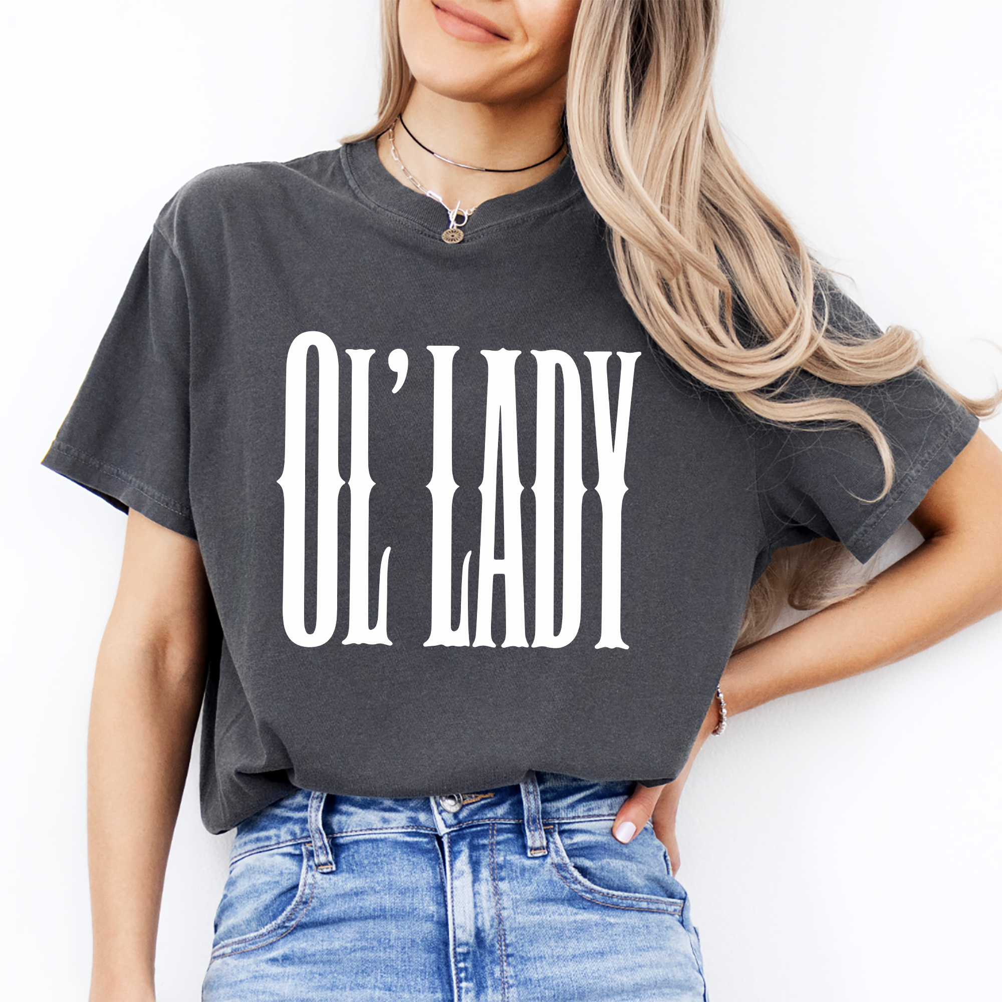 Camiseta de señora mayor