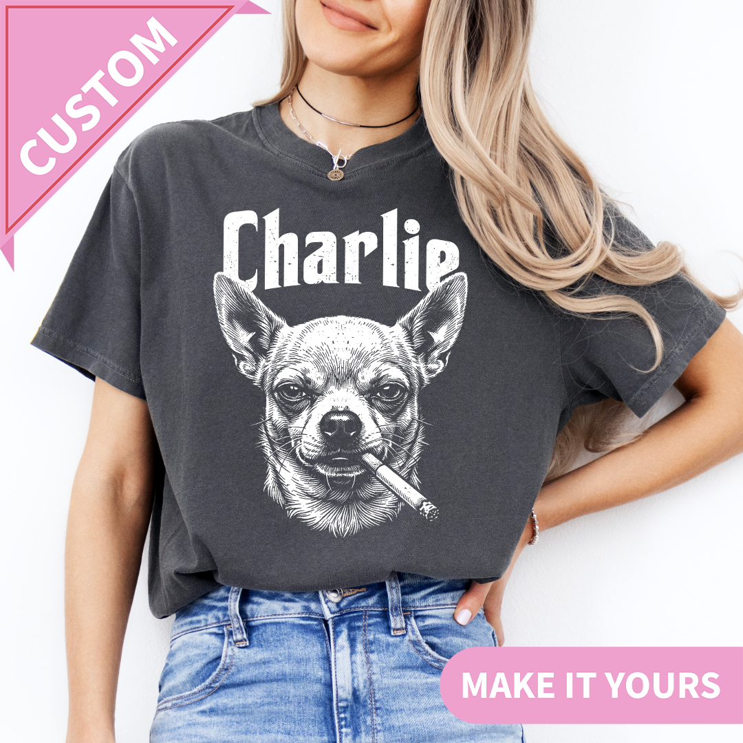 Personalized Mafia Chihuahua Graphic Tee