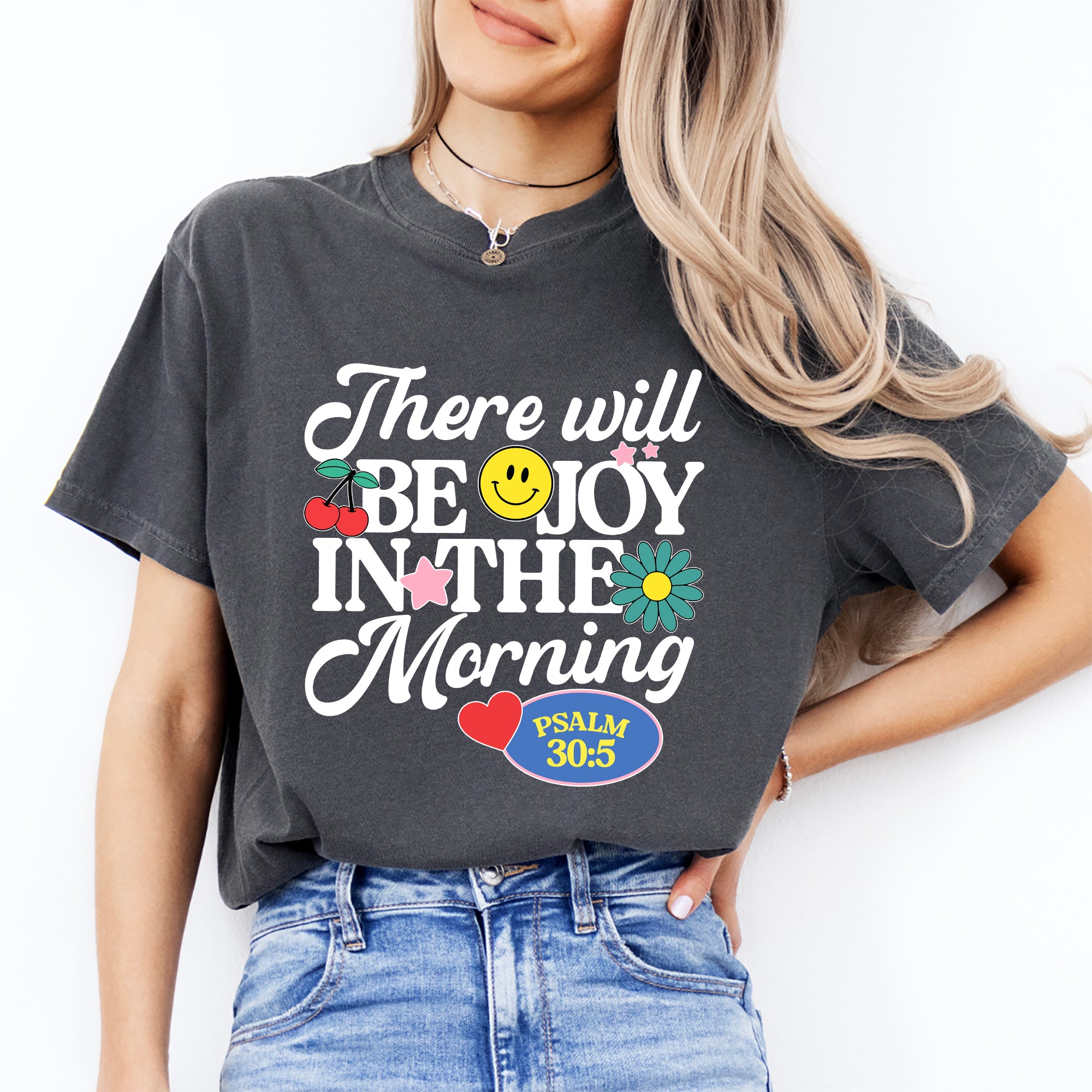 T-Shirt „Morgens wird es Freude geben“