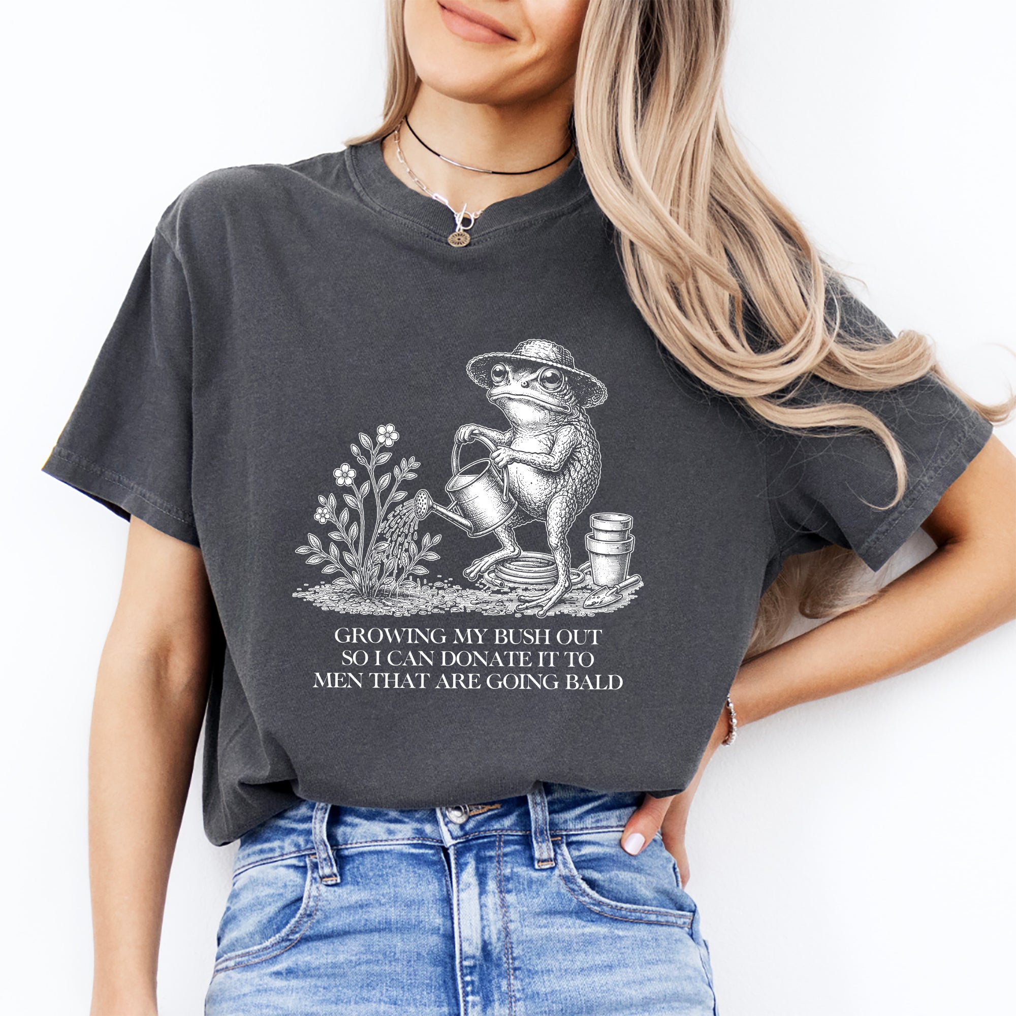 T-shirt amusant pour femme « Je laisse pousser mes poils pubiens »