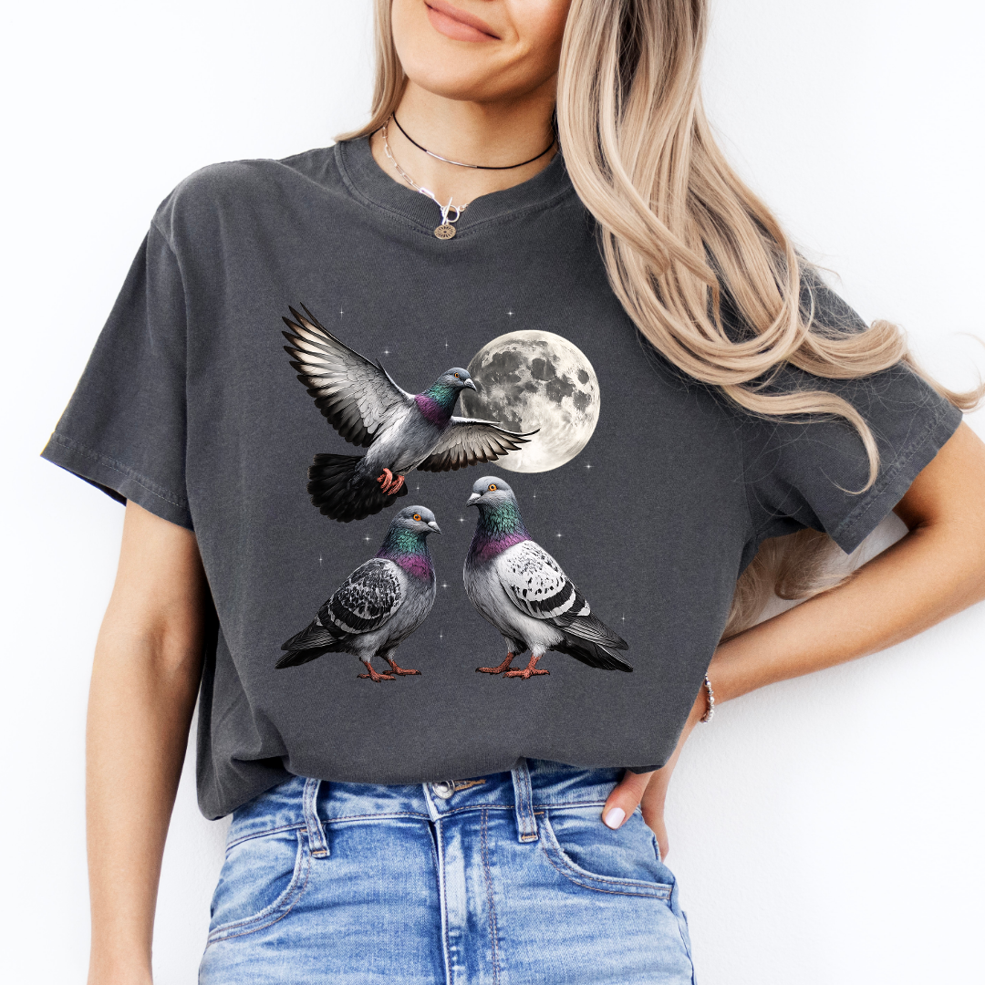 Three Pigeon Retro Graphic Tee