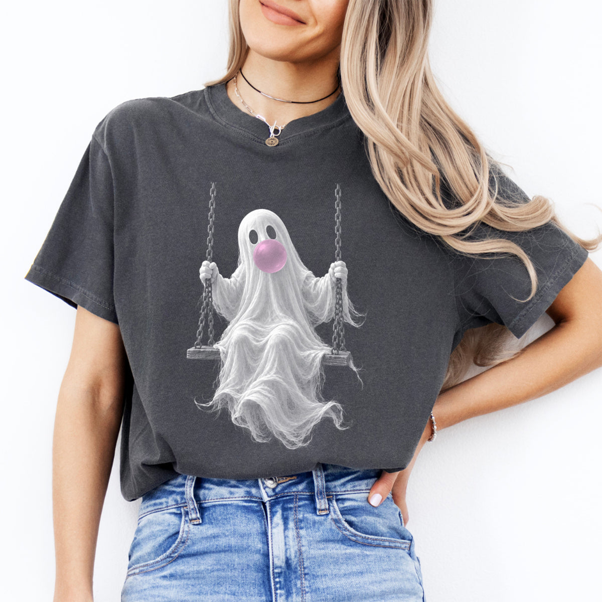 Süßes, gruseliges Geister-Kaugummi-T-Shirt