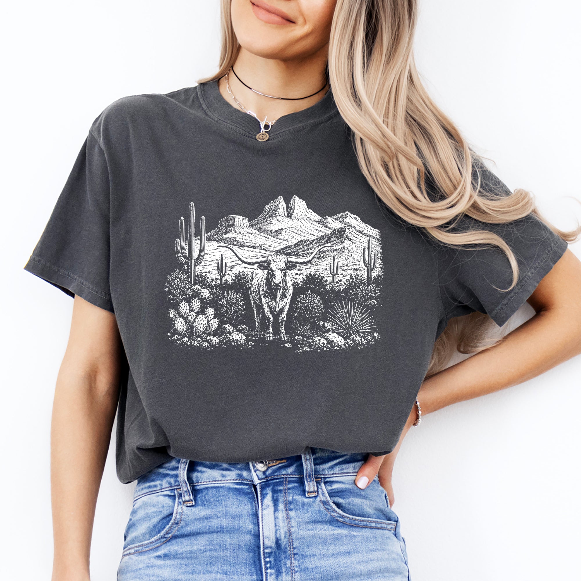 Retro-Western-T-Shirt mit Grafik