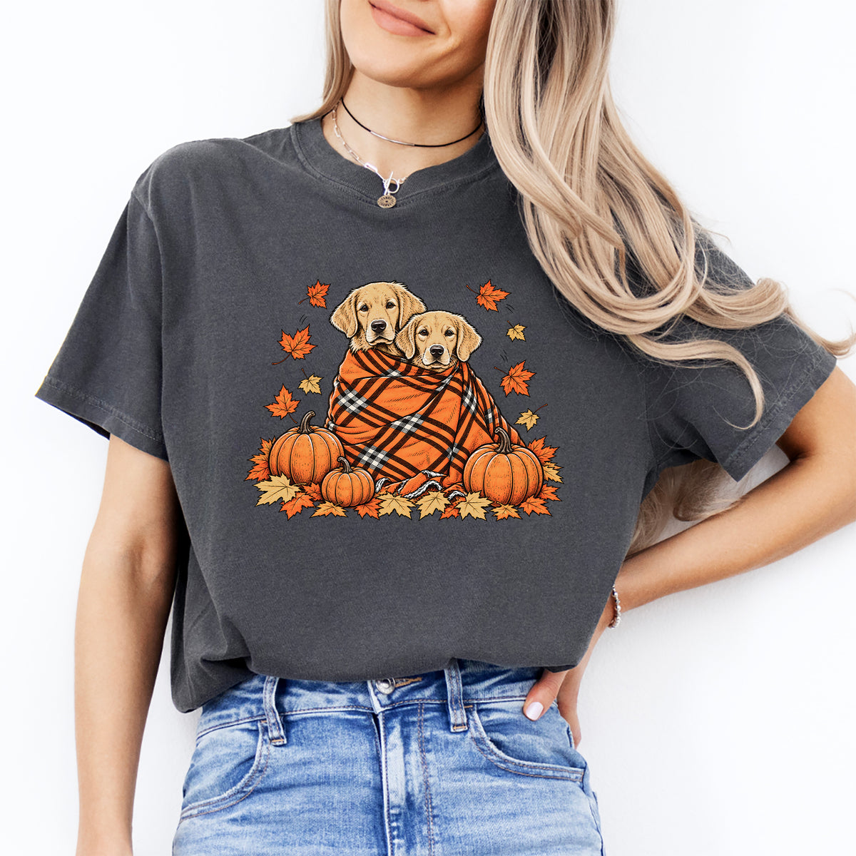 T-shirt d’automne Golden Retriever