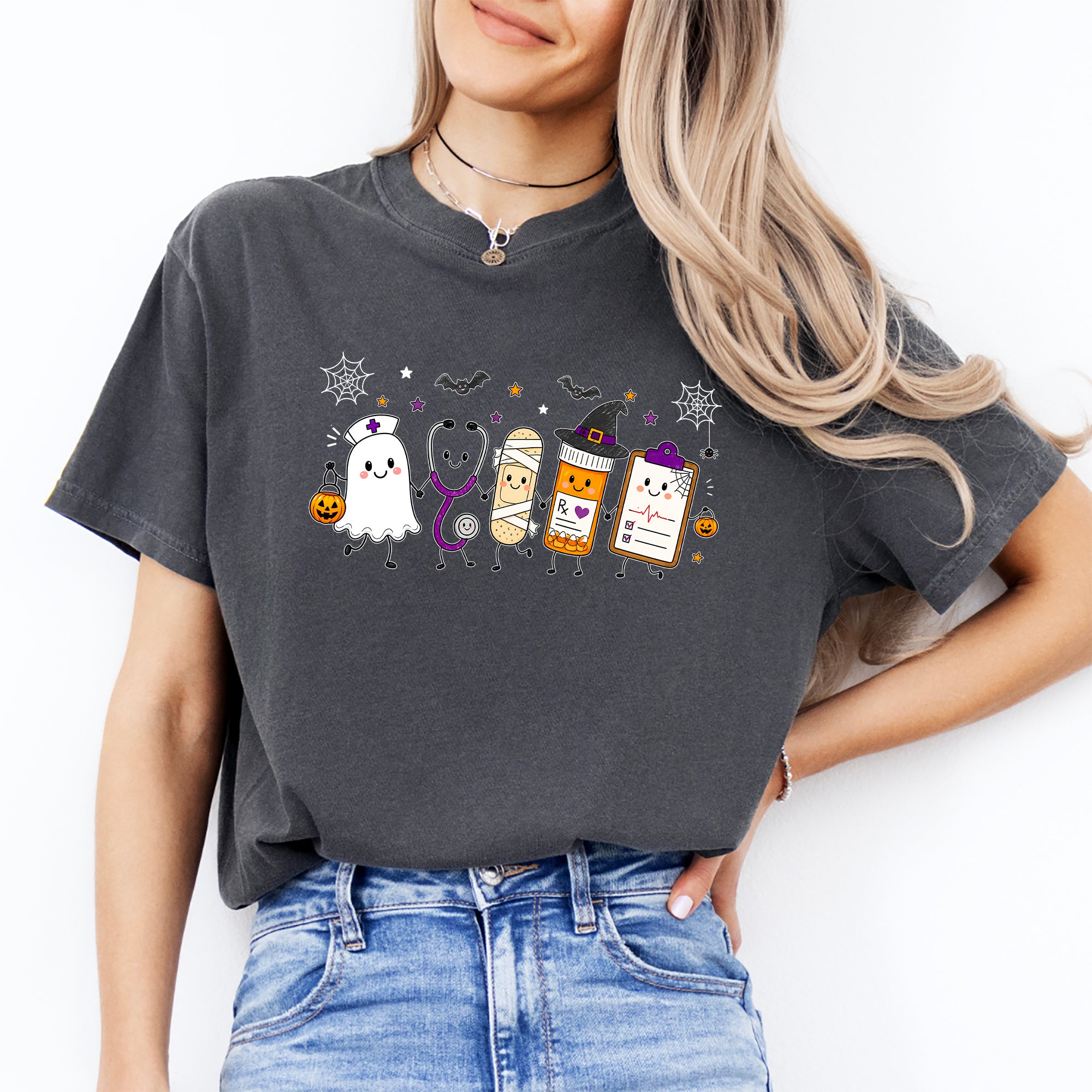 Halloween Nursing Doodle Tee
