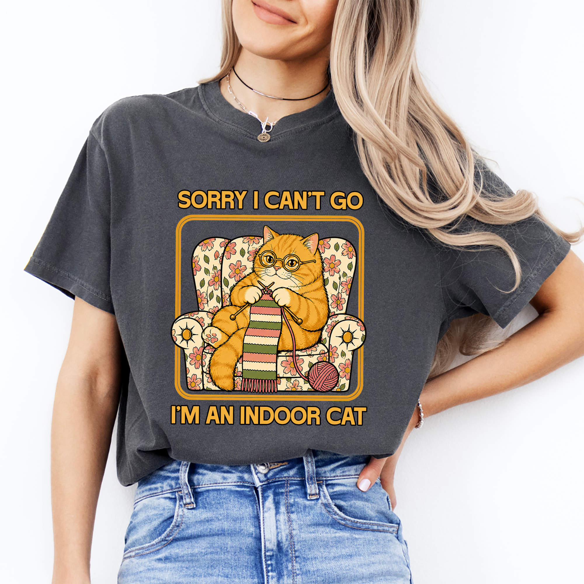 Sorry I Can't Go I'm An Indoor Cat Tee