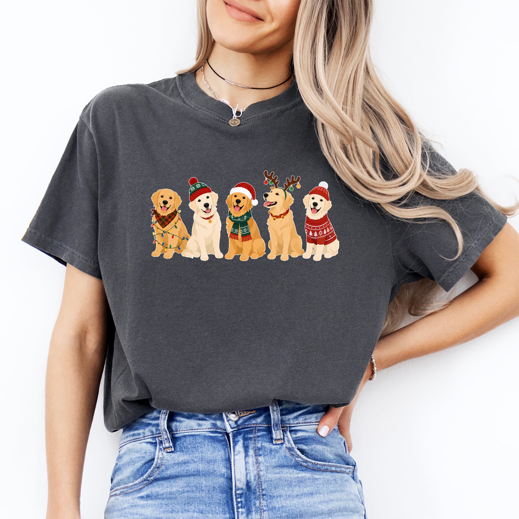 T-shirt de Noël Golden Retriever