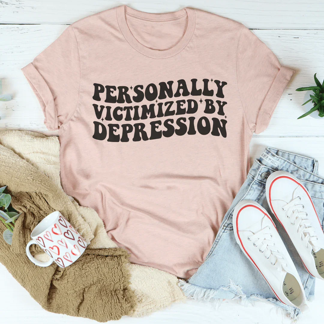 Personally Victimized By Depression Tee Heather Prism Peach / S Peachy Sunday T-Shirt