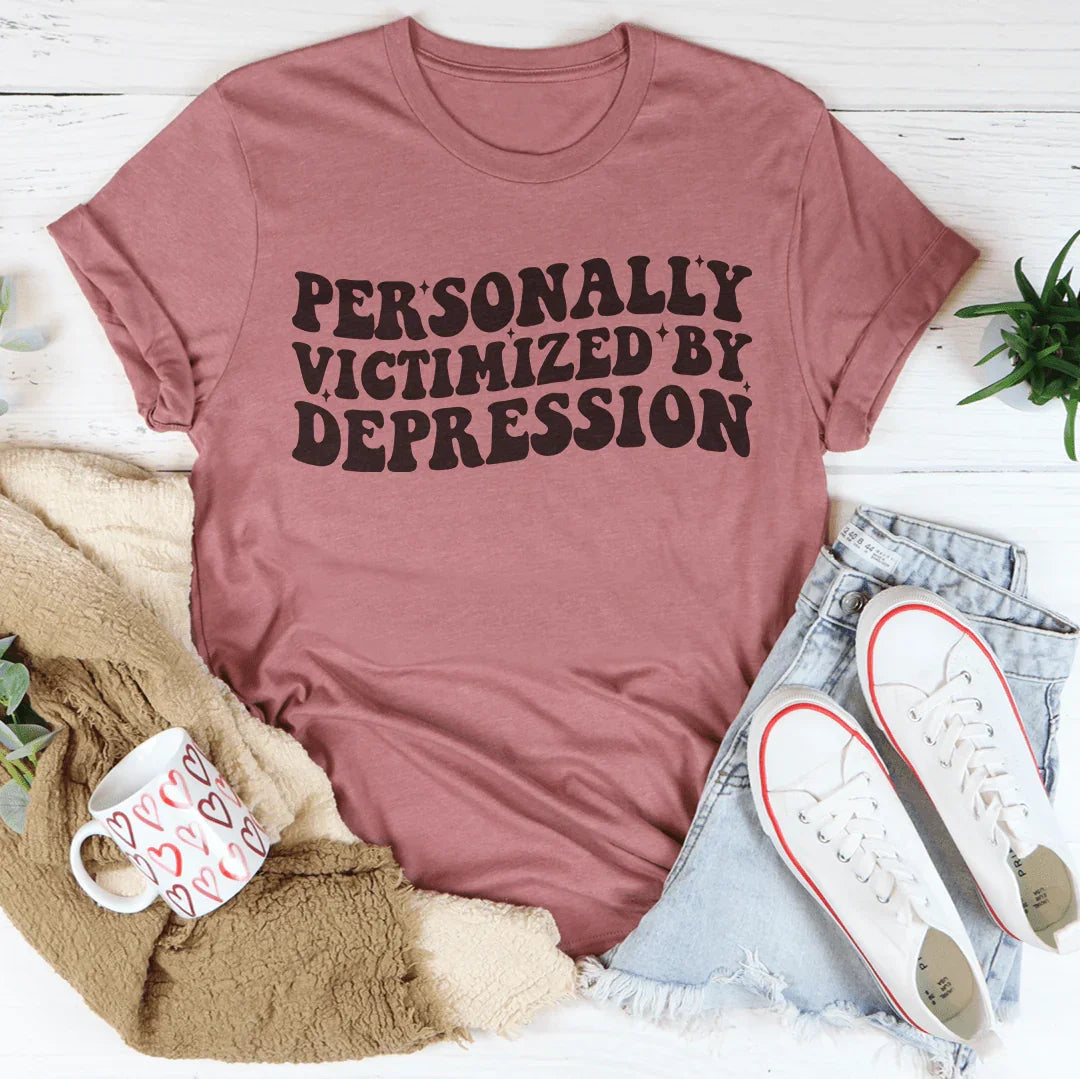 Personally Victimized By Depression Tee Mauve / S Peachy Sunday T-Shirt