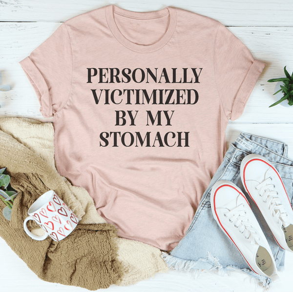 Personally Victimized By My Stomach Tee Heather Prism Peach / S Peachy Sunday T-Shirt